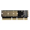 AXAGON PCEM2-1U Adapter wewnętrzny PCIe x16/x8/x4, M.2 NVMe M-key slot, 1U